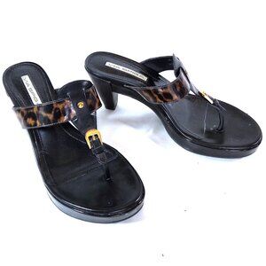 Via Spiga Animal Print Platform Sandals Size 8